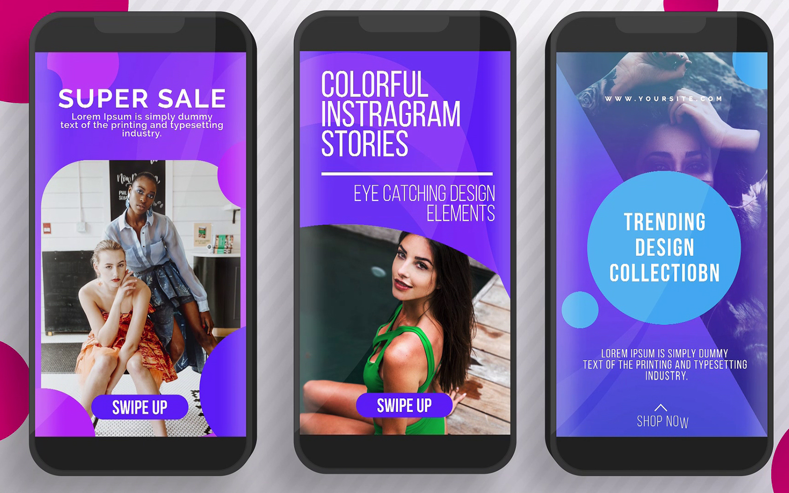 Colorful Instagram Stories Motion Graphics Template