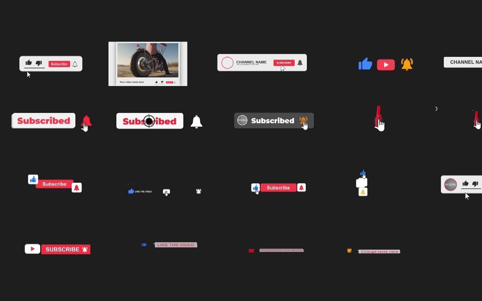 YouTube Subscriber Pack Motion Graphics Template
