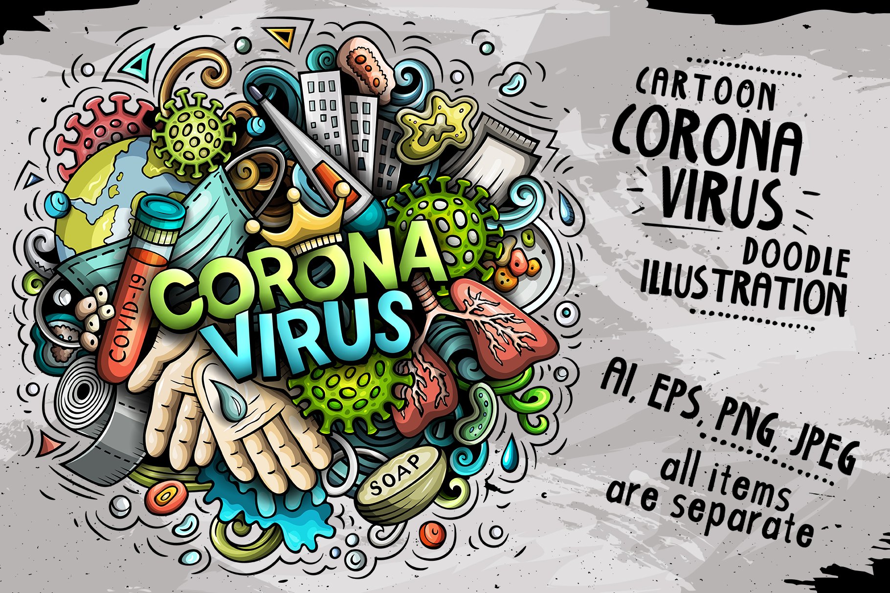 Coronavirus Cartoon - Illustration