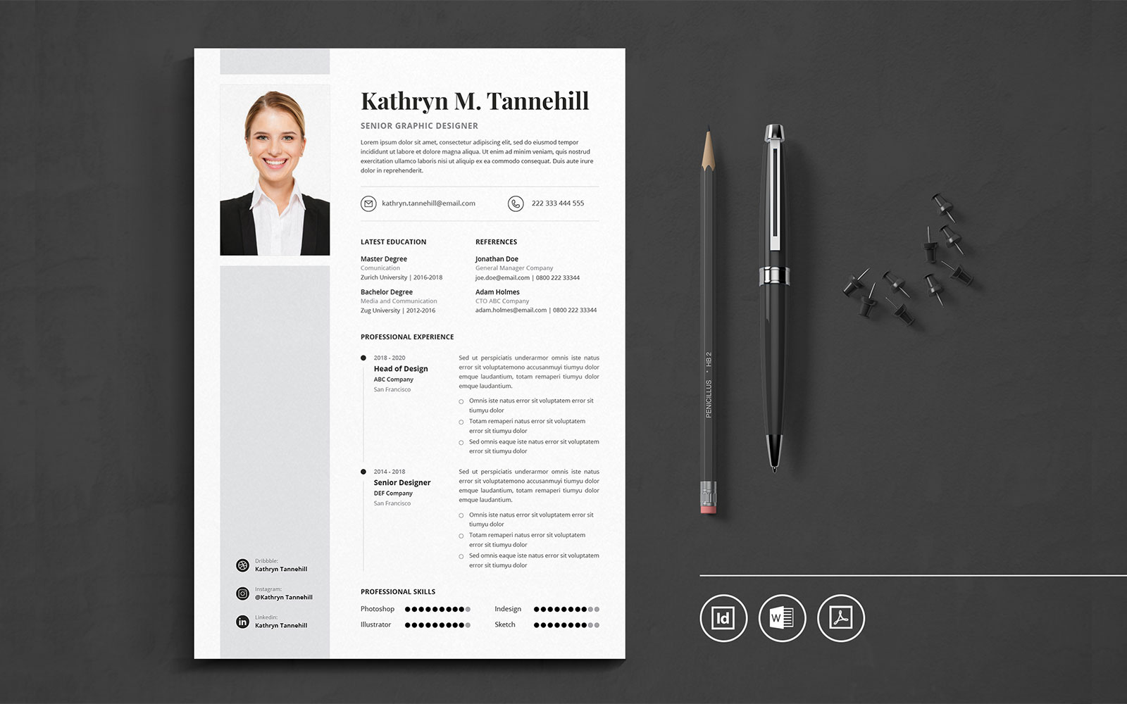 Indesign CV Vol.32 Resume Template