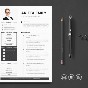 Cv Minimalist Resume Templates 109986