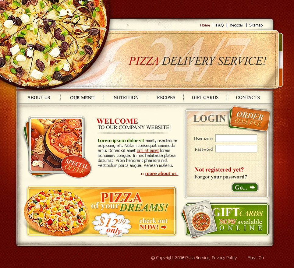 Pizza Flash Template #11059