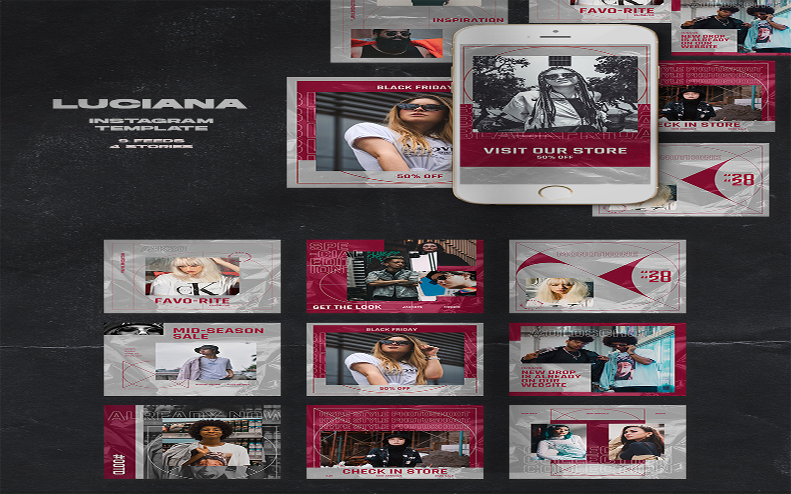 Luciana Instagram Templates for Social Media