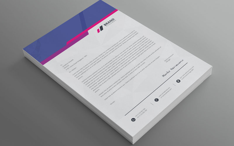 Modern Letterhed Mix Colour - Corporate Identity Template