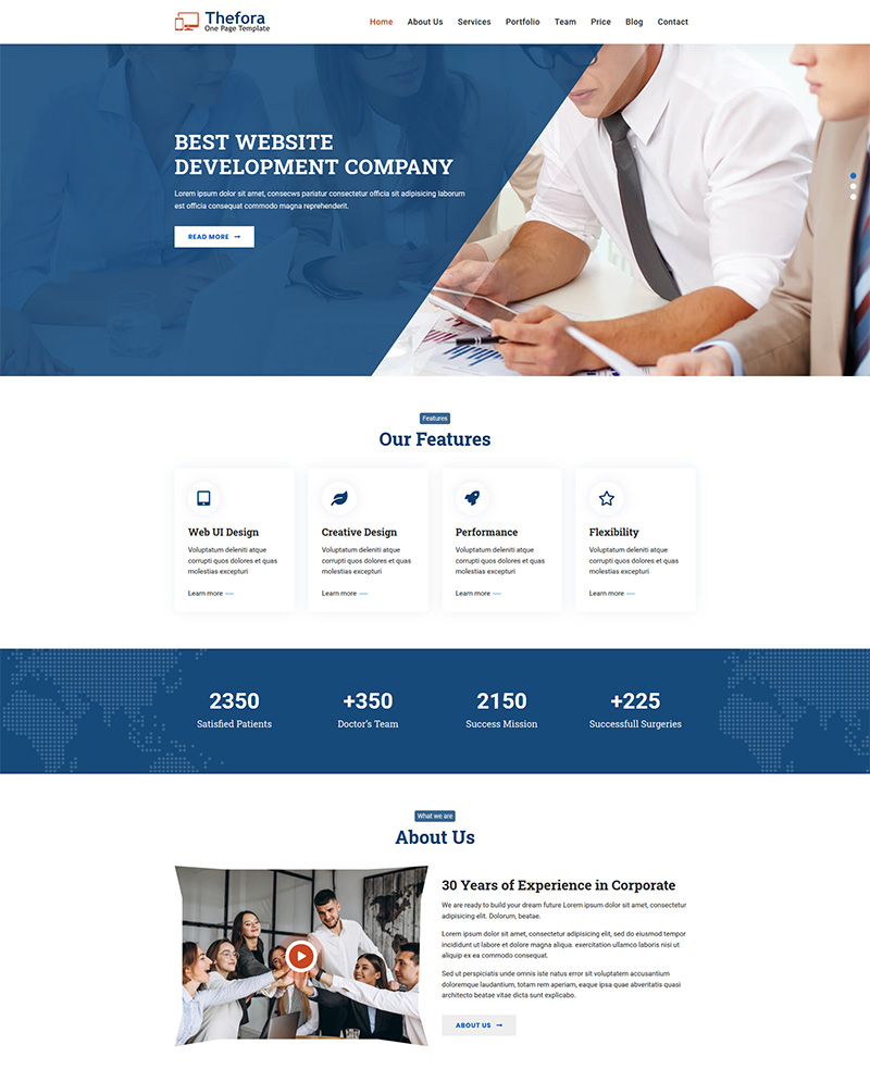 Thefora Landing Page Template