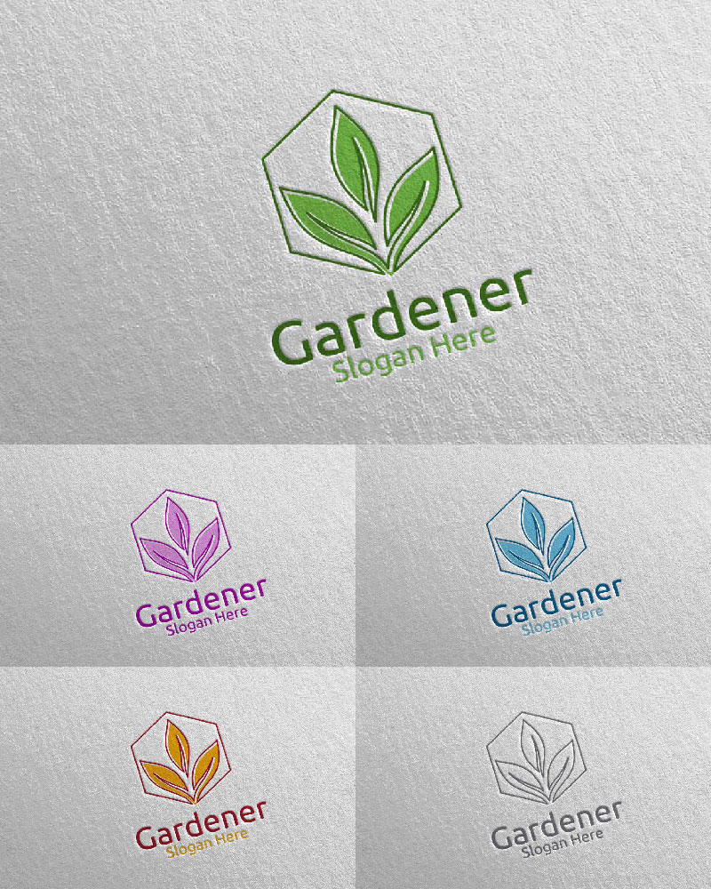 Botanical Gardener Care 59 Logo Template