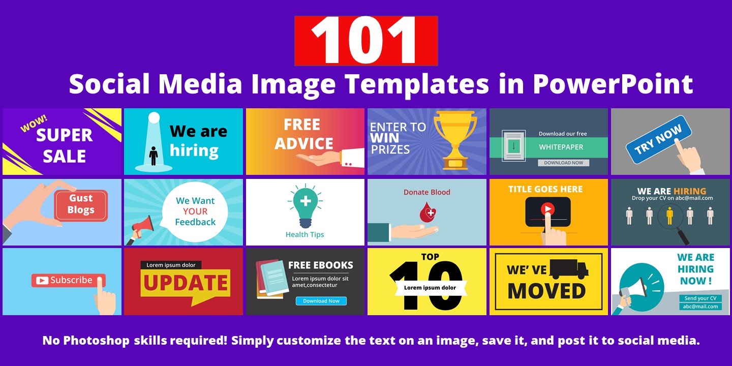 101 Social Media Image in PowerPoint template