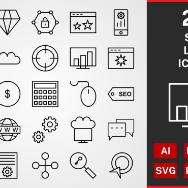 Networking Marketing Icon Sets 110597