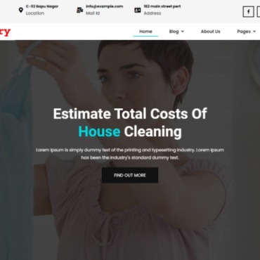 Dry Cleaning Responsive Website Templates 110601