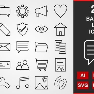 Set Linear Icon Sets 110612