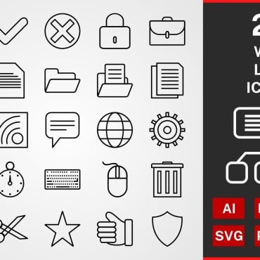 Set Linear Icon Sets 110614