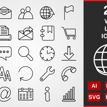 Set Linear Icon Sets 110615