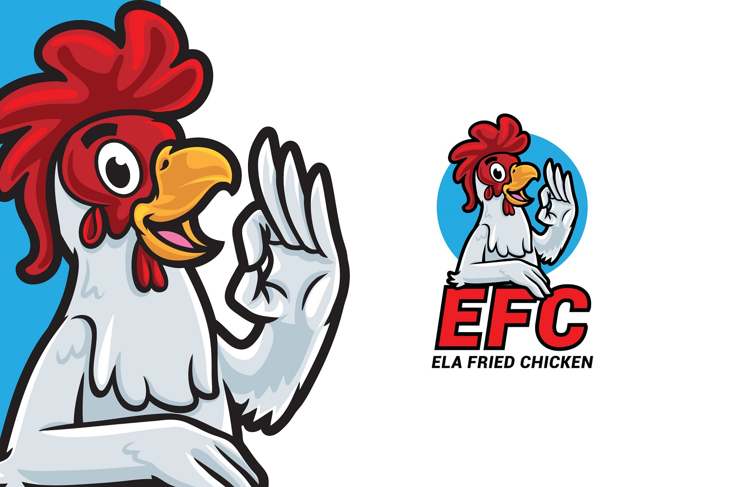 Ela Fried Chicken Logo Template