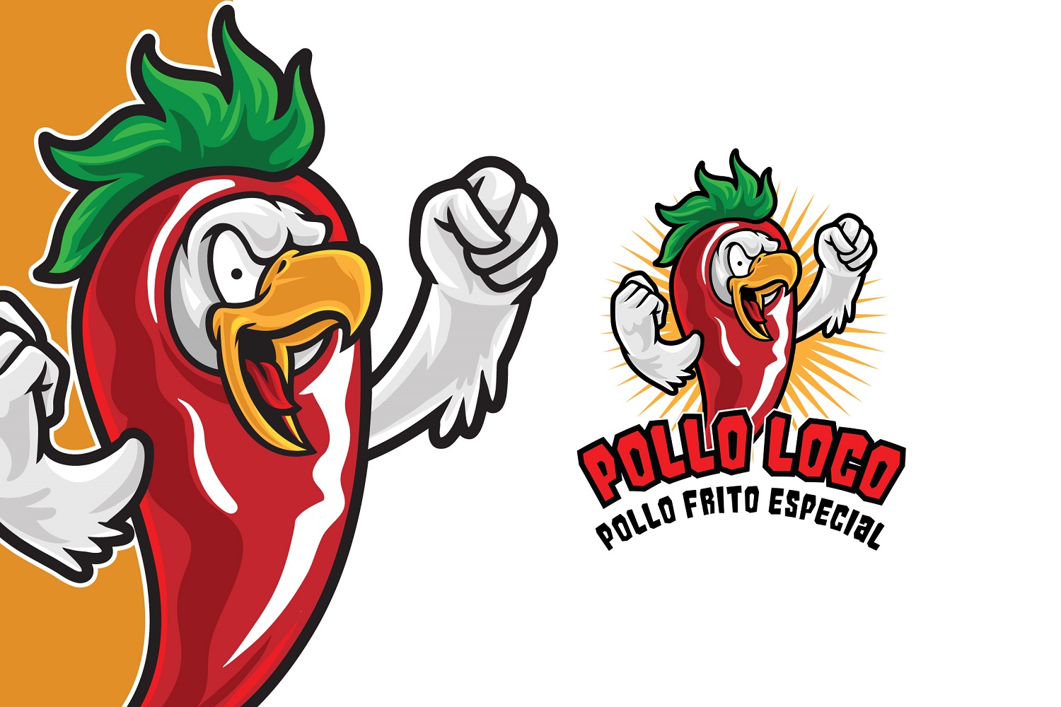 Pollo Loco Chicken Logo Template