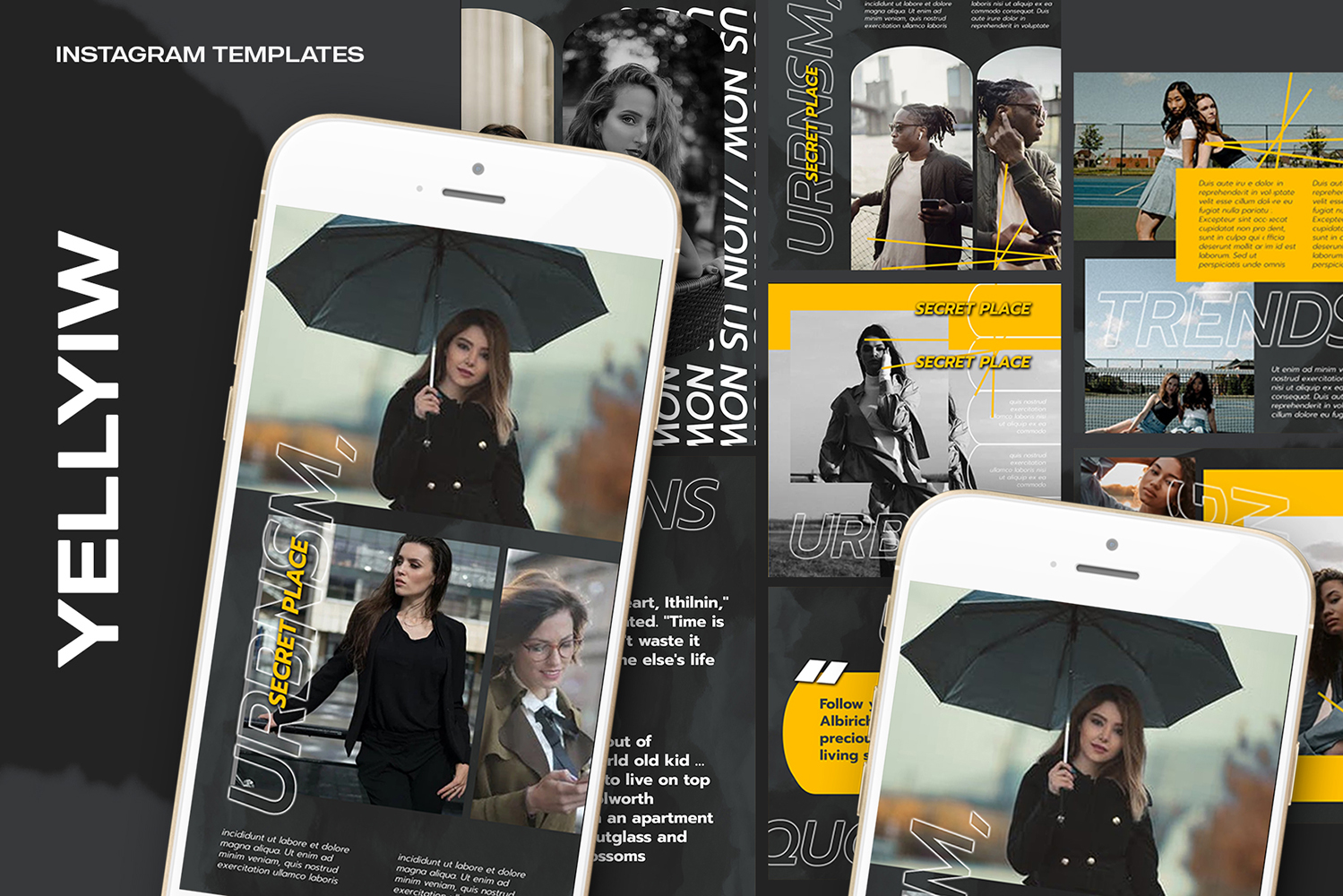 Yellyiw Instagram Templates for Social Media