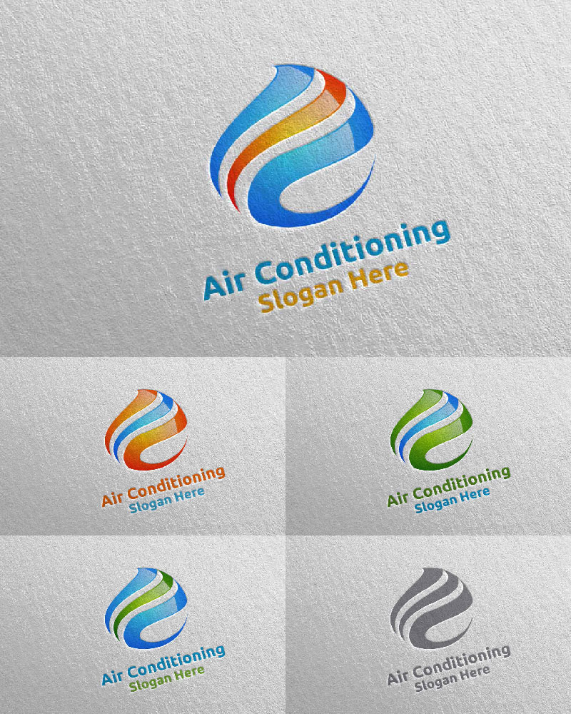 Air Conditioning and Heating Services 1 Logo Template