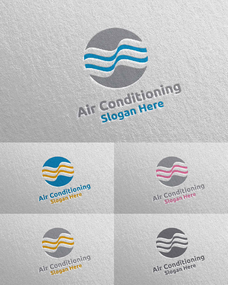 Air Conditioning and Heating Services 5 Logo Template