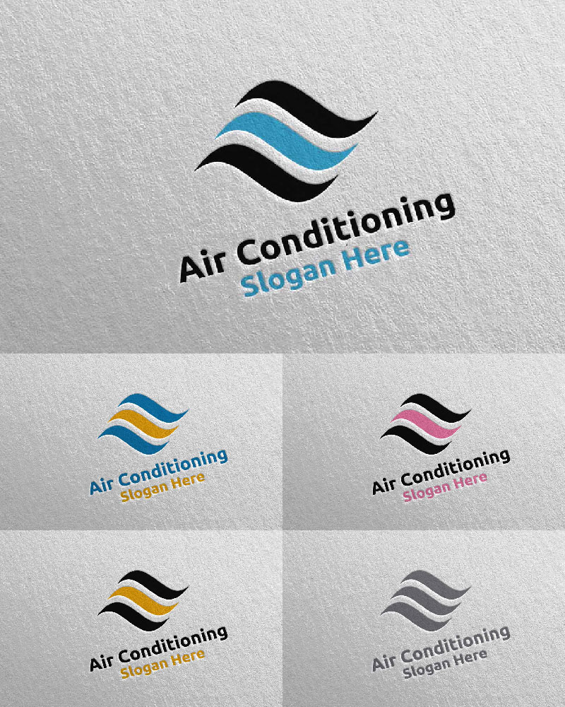 Air Conditioning and Heating Services 4 Logo Template