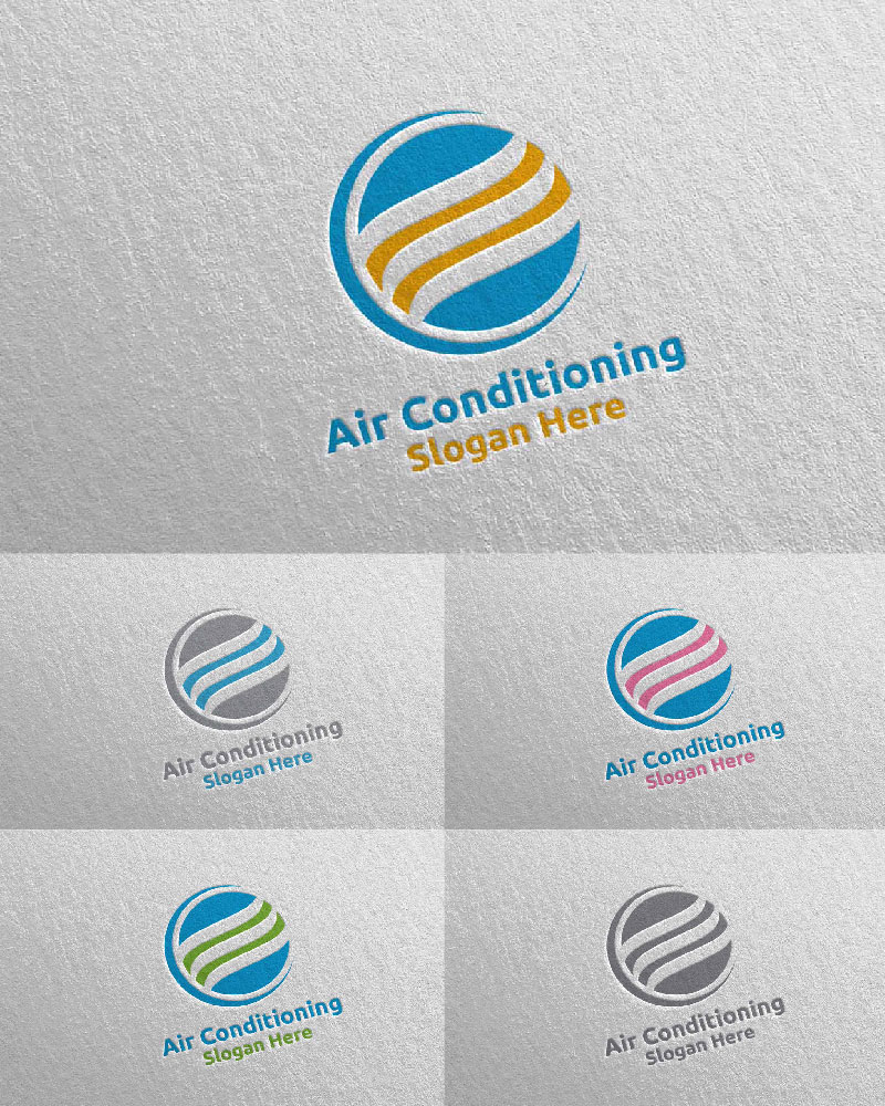 Air Conditioning and Heating Services 3 Logo Template