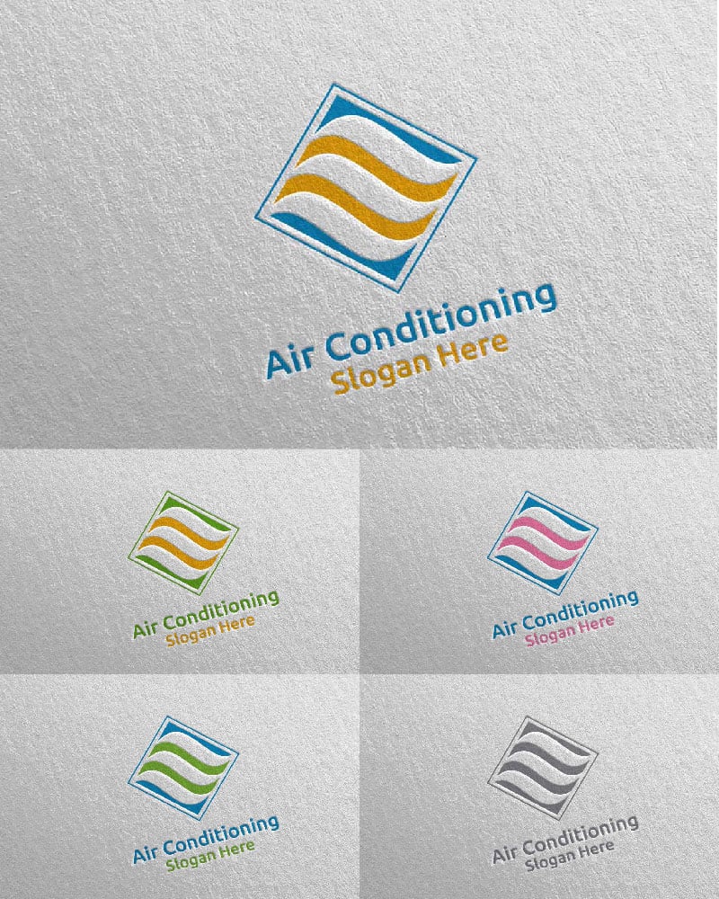 Air Conditioning and Heating Services 6 Logo Template