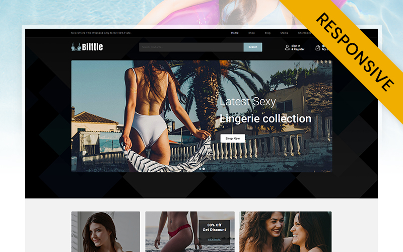 Biittle - Lingerie & Swimwear Store Elementor WooCommerce Responsive Theme