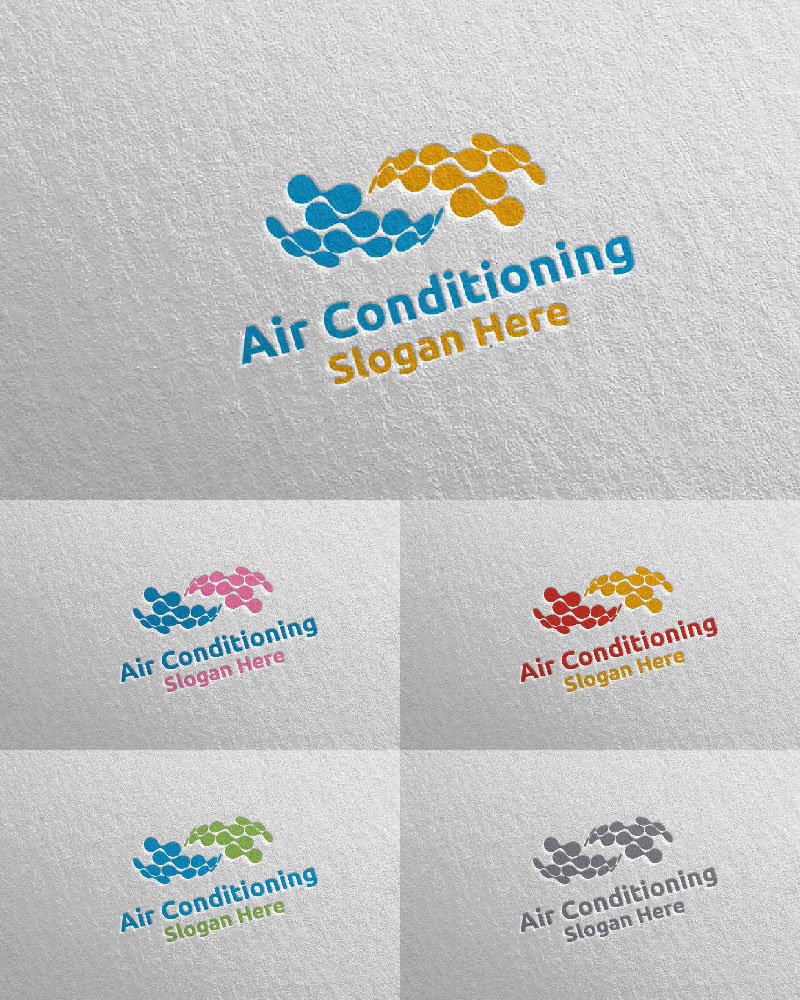 Air Conditioning and Heating Services 15 Logo Template