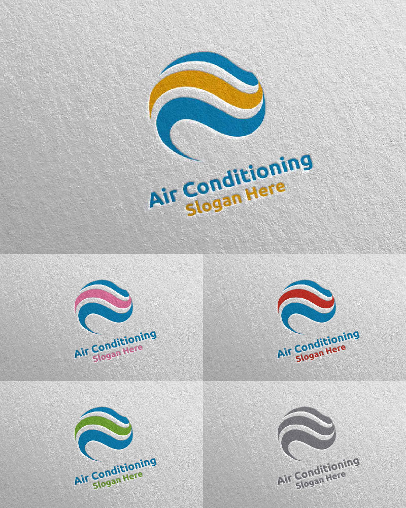 Air Conditioning and Heating Services 19 Logo Template