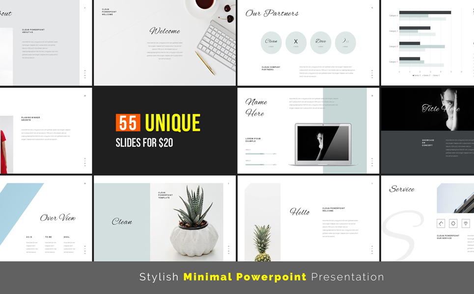 Stylish Minimal PowerPoint template