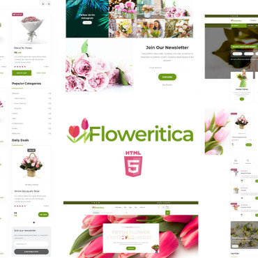 Floral Floral Responsive Website Templates 110978