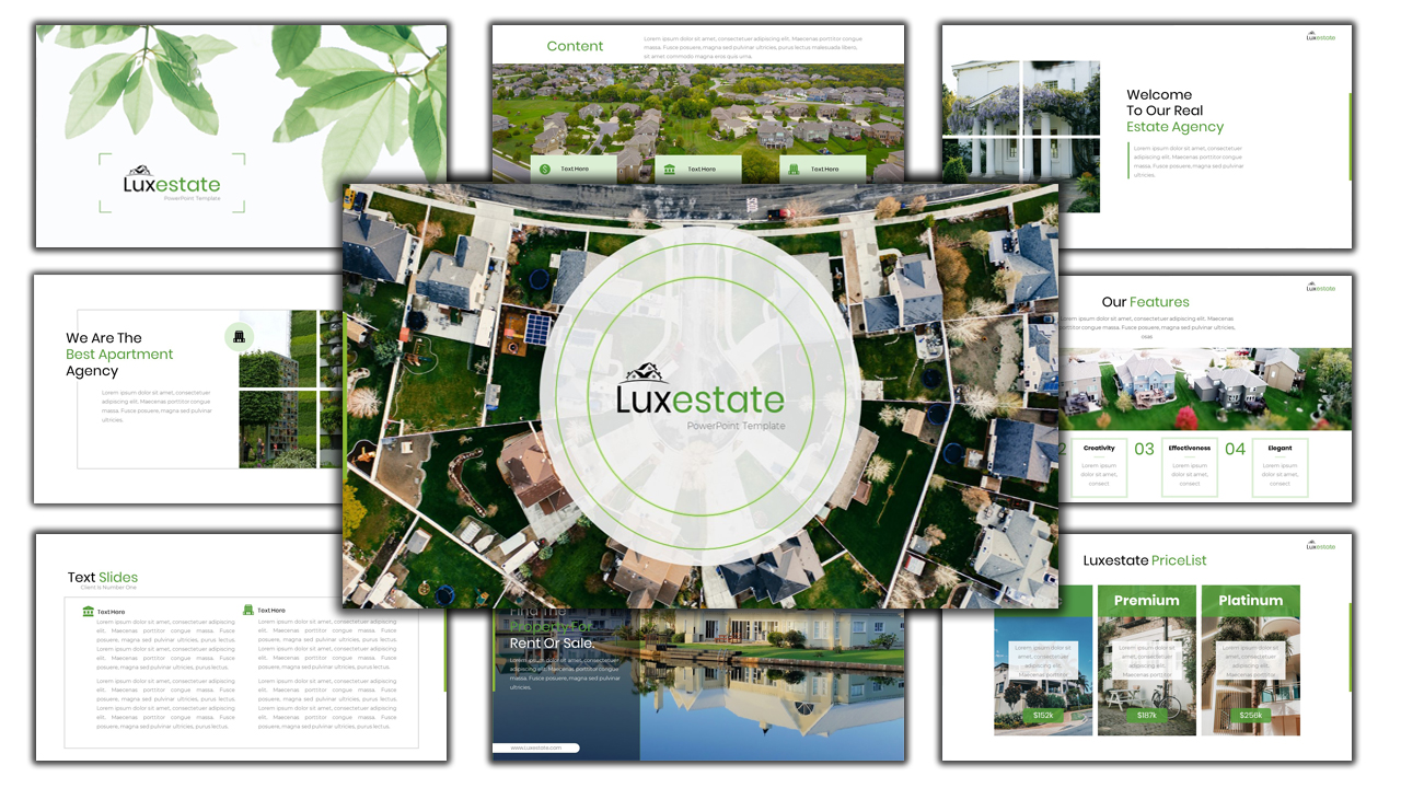 Luxestate - Real Estate Agency PowerPoint Template