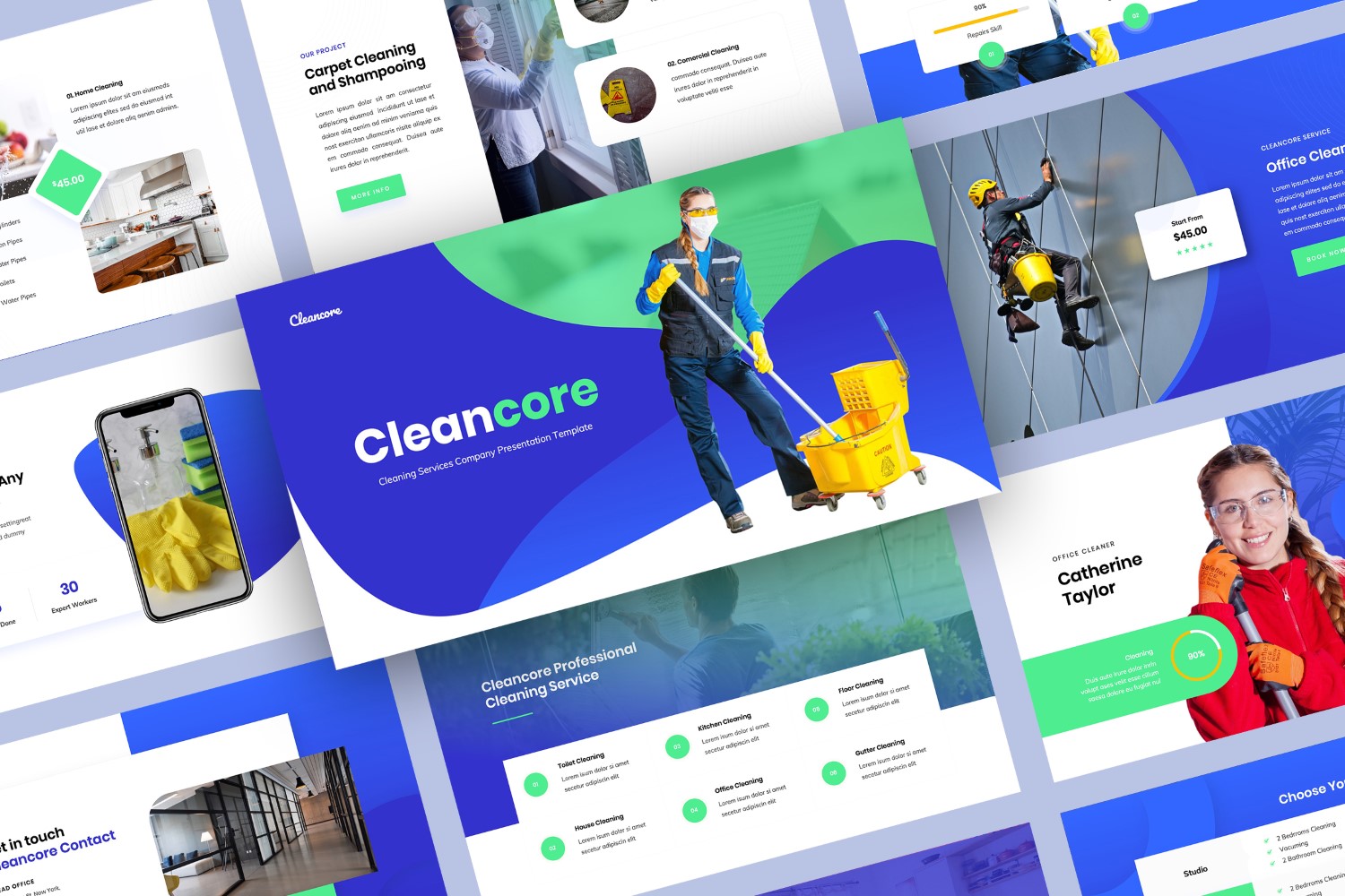 Cleaning Services Company Presentation PowerPoint template