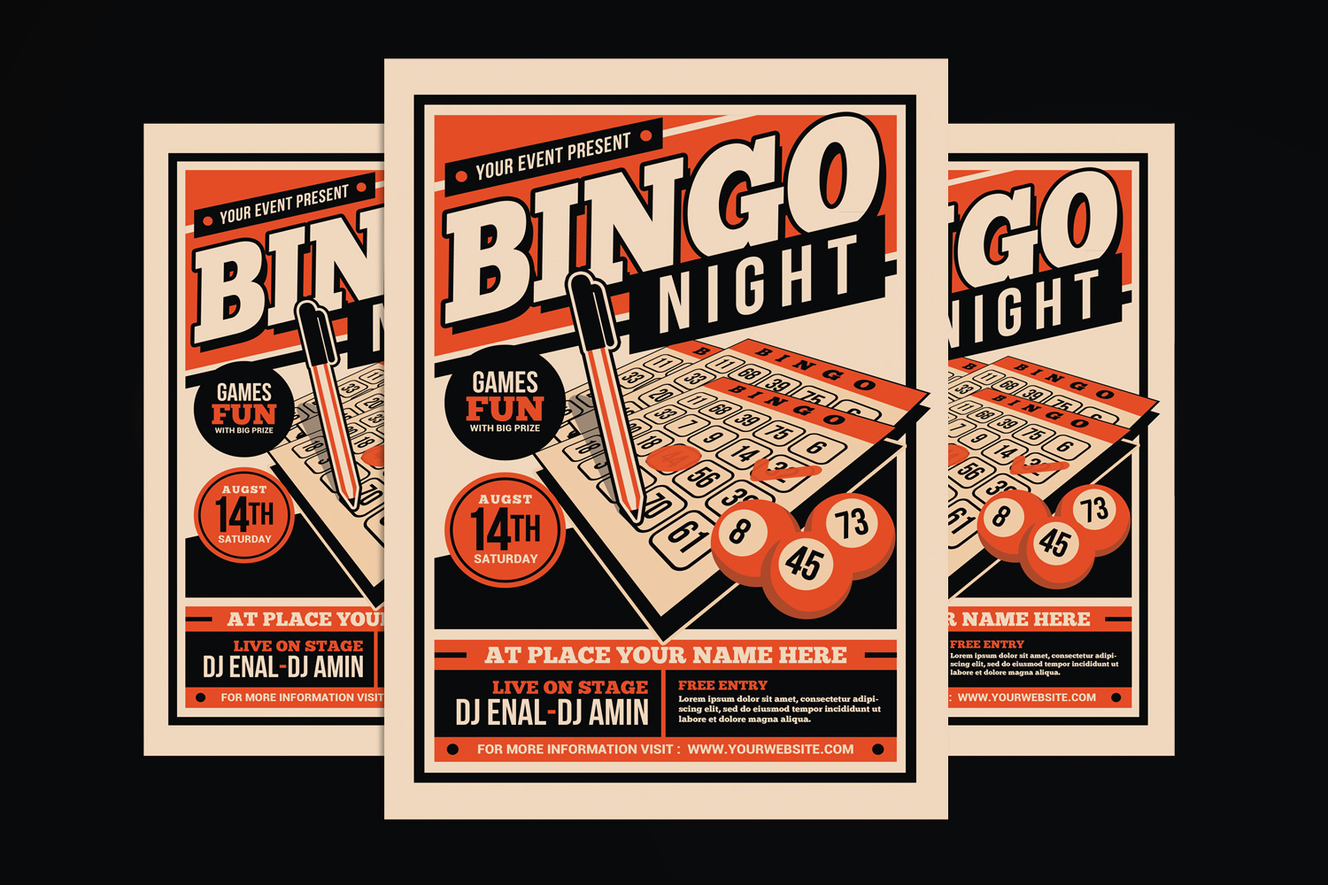 Bingo Night Event Flyer - Corporate Identity Template