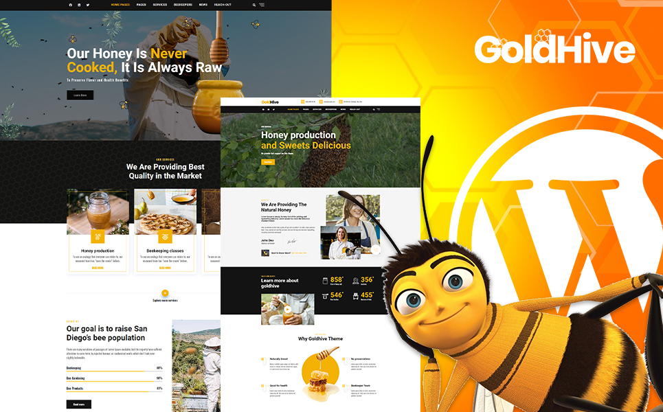 Goldhive | Honey Farm and Production WordPress Theme