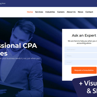 Accounting Firm Moto CMS 3 Templates 111047