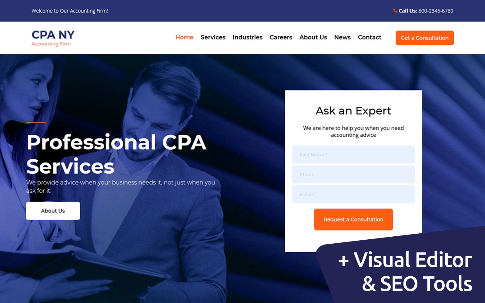 CPA NY - Accounting Firm Moto CMS 3 Template