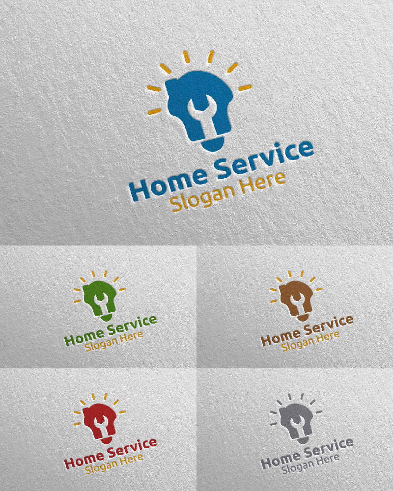 Real Estate and Fix Home Repair Services 3 Logo Template