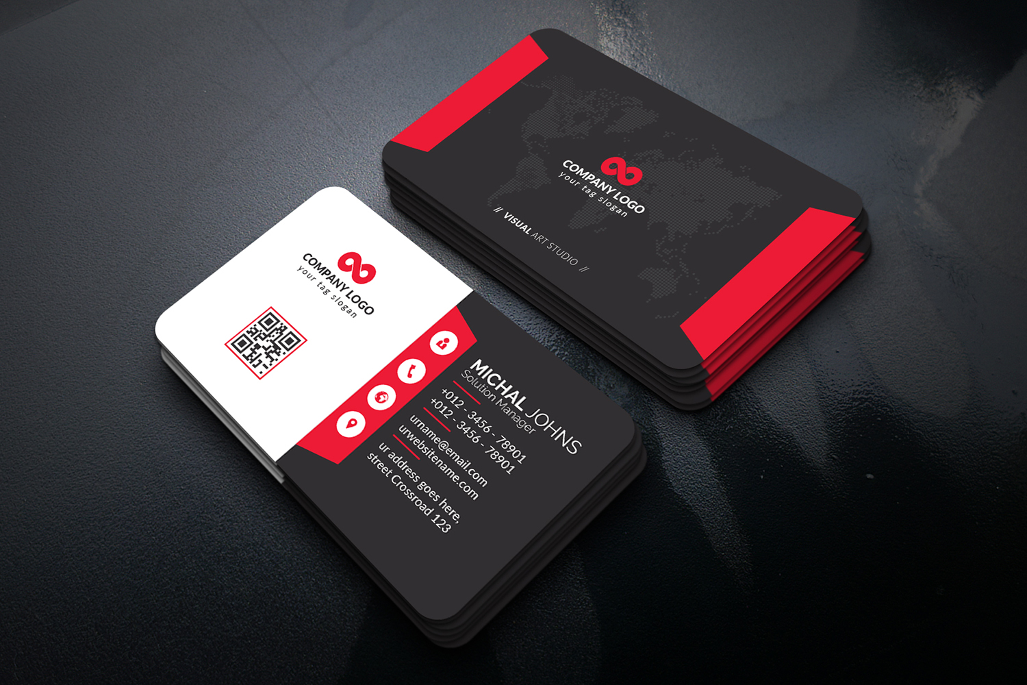 Modern Business Cards - Corporate Identity Template