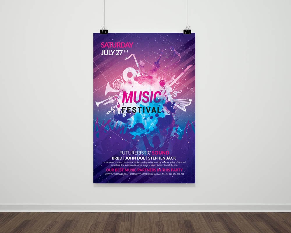 Music Festival Event Flyer - Corporate Identity Template