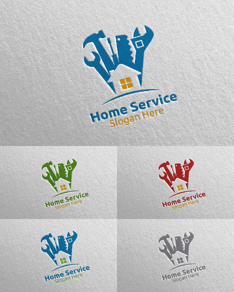 Real Estate and Fix Home Repair Services 11 Logo Template
