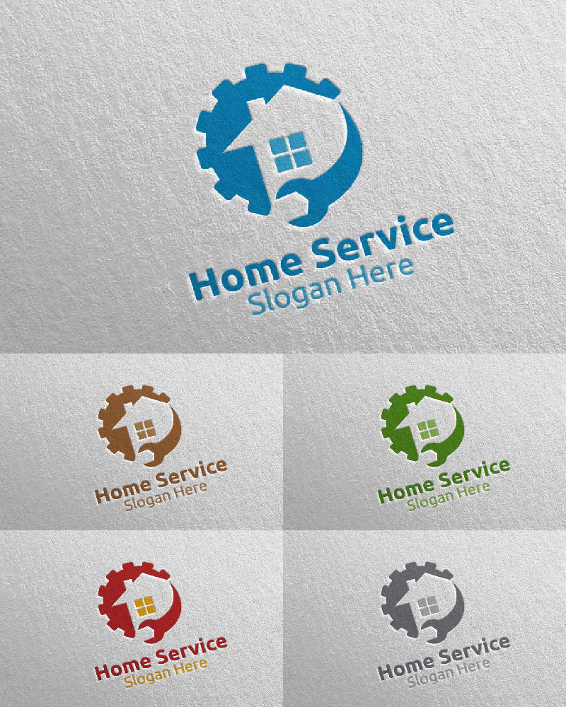 Real Estate and Fix Home Repair Services 16 Logo Template