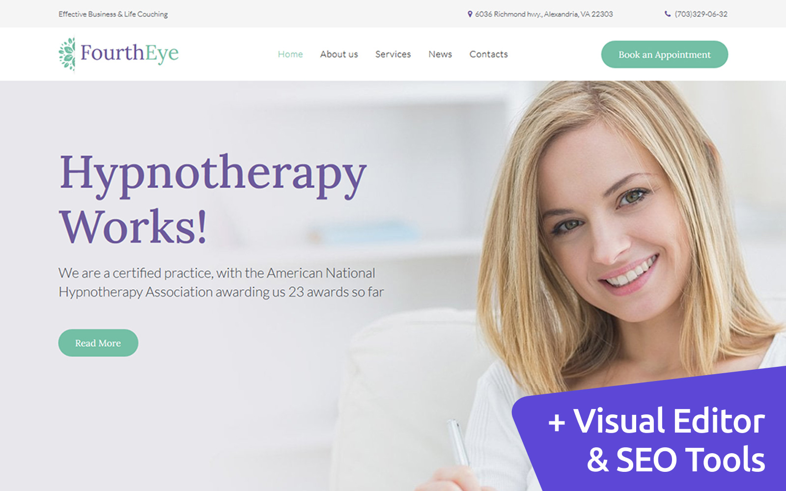 FourthEye - Therapy Services Moto CMS 3 Template