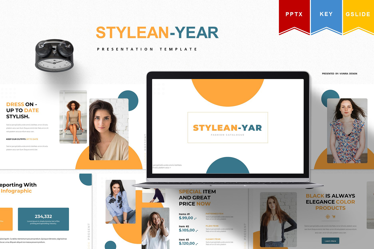 Stylean - year | PowerPoint template