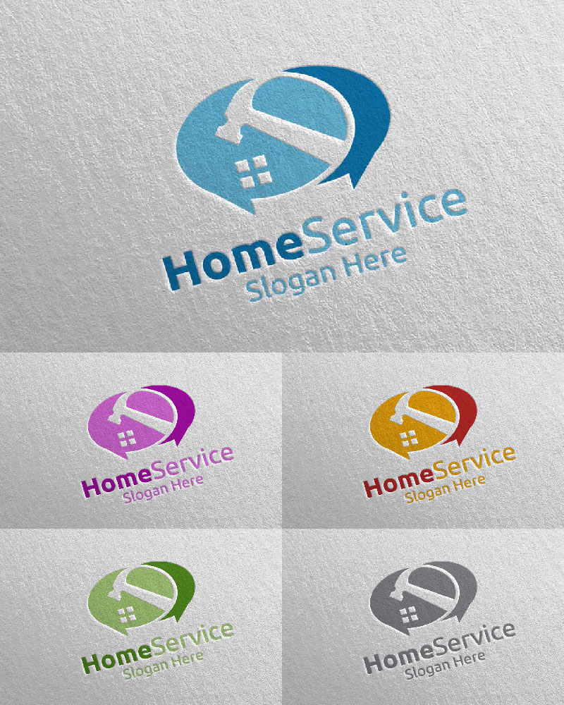 Community Real Estate and Fix Home Repair Services 32 Logo Template