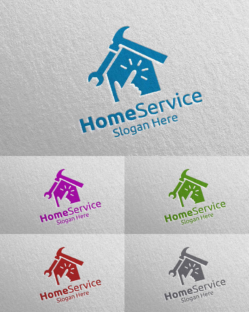 Click Real Estate and Fix Home Repair Services 33 Logo Template