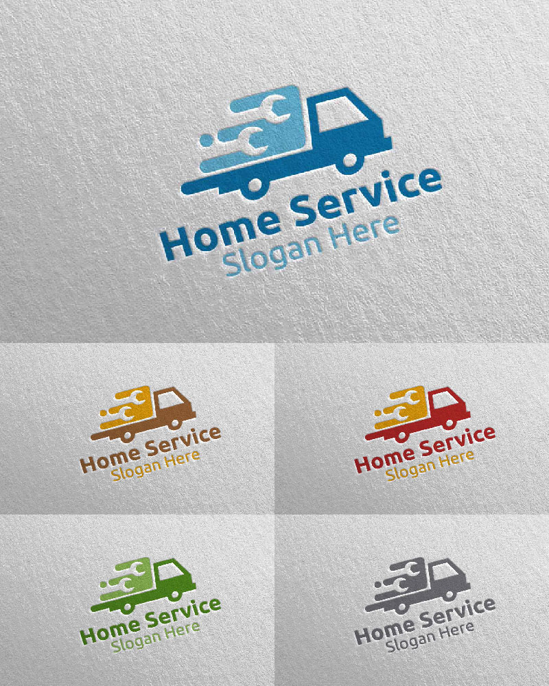 Car Real Estate and Fix Home Repair Services 28 Logo Template