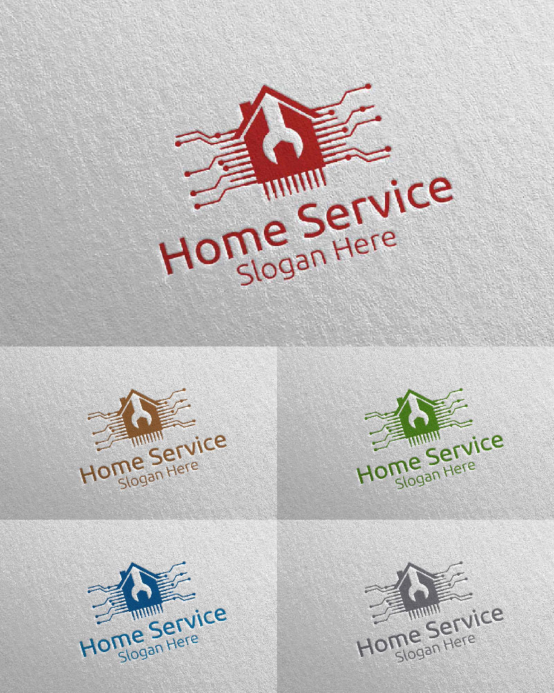 Real Estate and Fix Home Repair Services 27 Logo Template