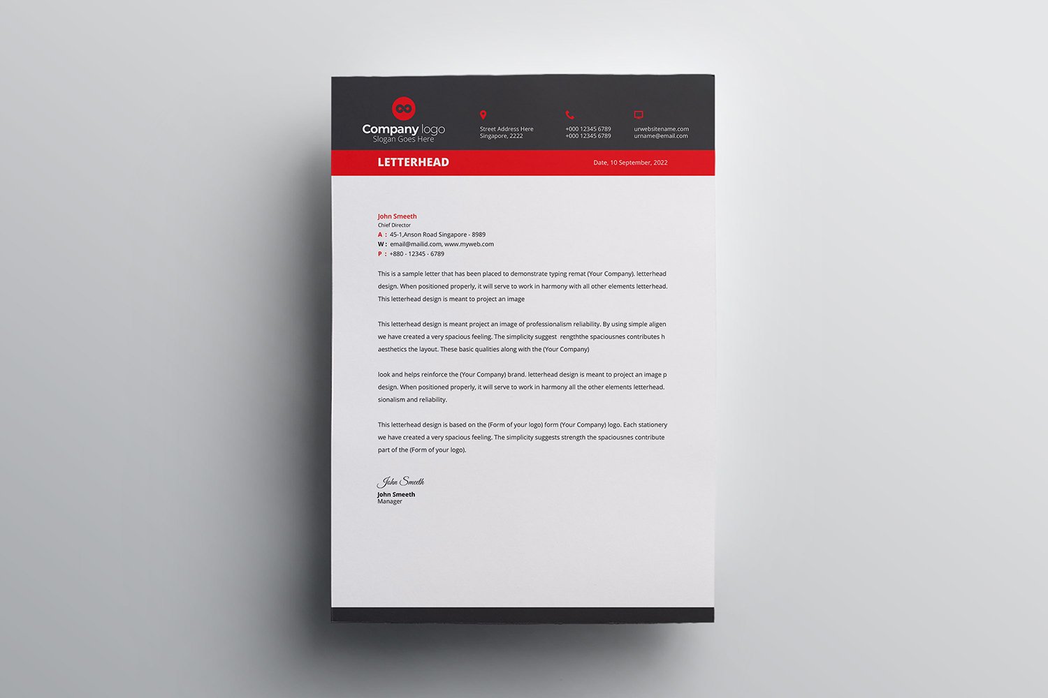 Letterhead - Corporate Identity Template