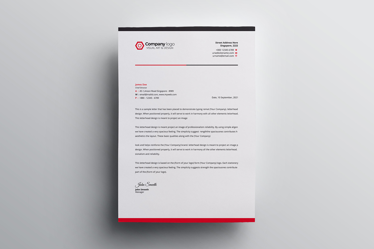 Letterhead - Corporate Identity Template