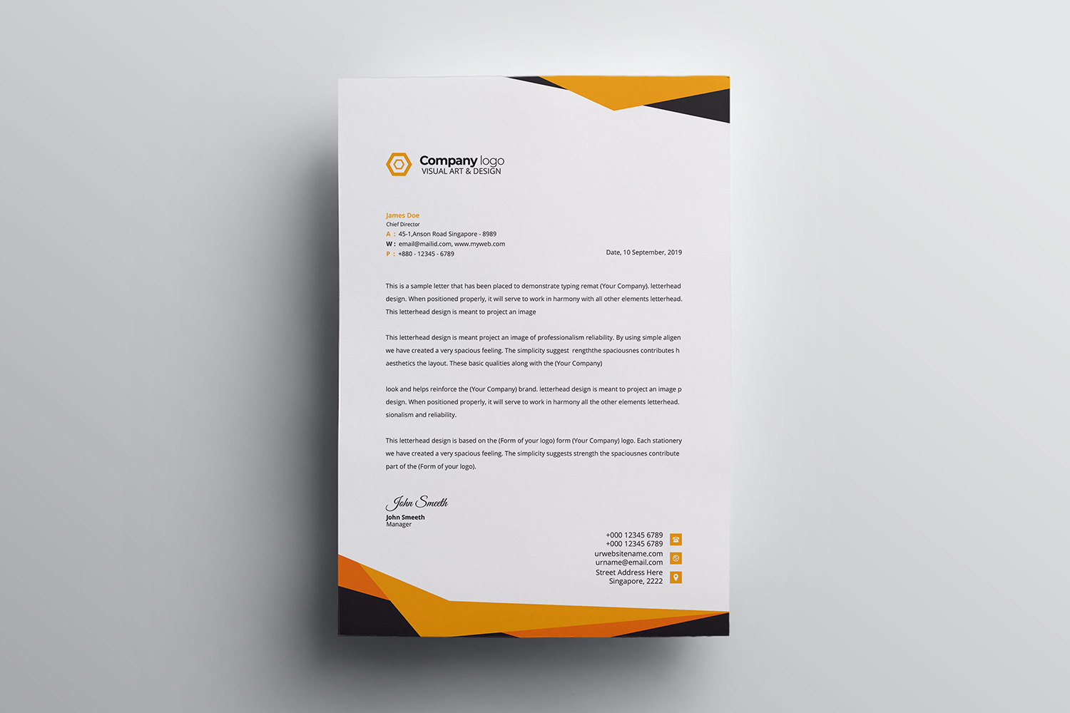 Letterhead - Corporate Identity Template