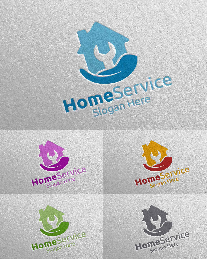 Real Estate and Fix Home Repair Services 34 Logo Template